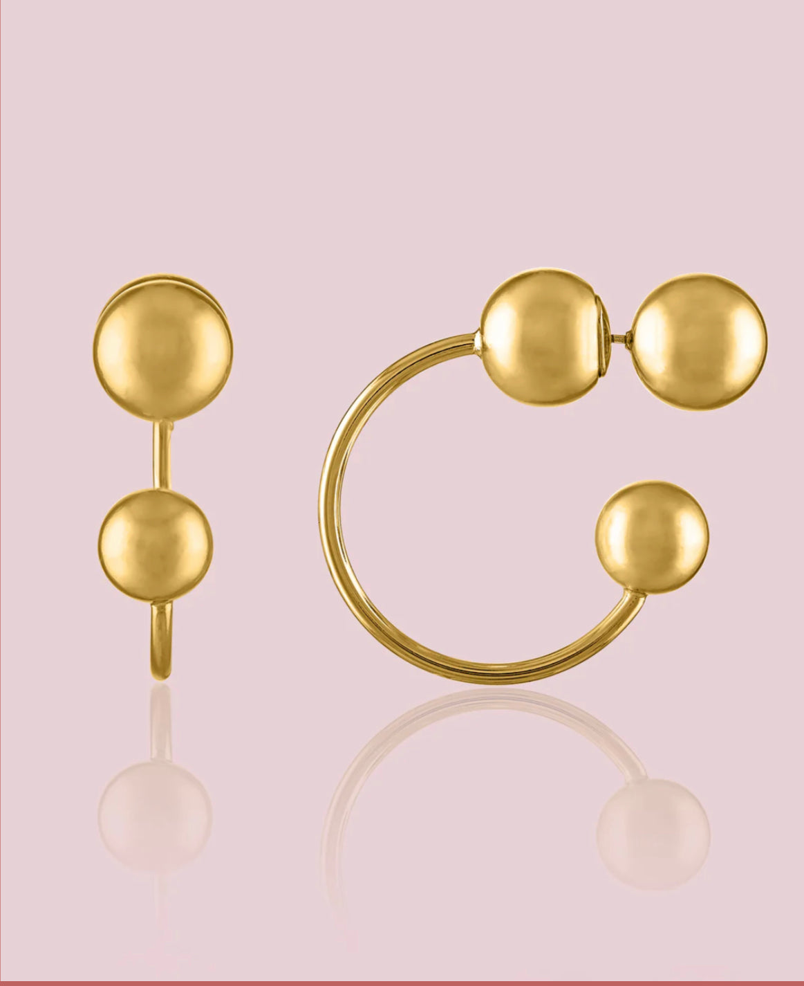 Gold Hoops With Balls